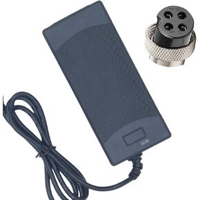 42V Electric Scooter Charger 4 Prong for Voyager 36V Batteries, 42V 2A 4-Pin Connector Battery Charger Replacement