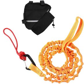 Bike Tow Rope for Kids,Orange Bicycle Tow Rope,MTB Stretch Bungee for Long Ride Going Uphill,Compatible with Any Bicycle (Orange, 66.90)