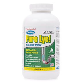 ComStar Pure Lye | 99% Pure Sodium Hydroxide Beads | Eco-Friendly, Industrial Strength, Biodegradable Drain Opener | Safe on Fixtures | Static-Free, Unique Beads for Soap Making | 2 lb. (30-504)