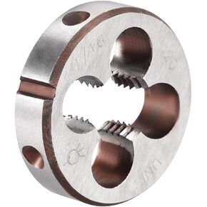 uxcell 7/16-20 UNF Round Die, Machine Thread Right Hand Threading Die, Alloy Tool Steel Screw Thread Cutting Die