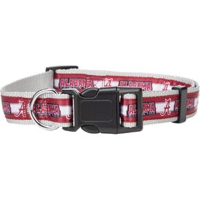 NCAA PET Collar ALABAMA CRIMSON TIDE Dog Collar, Size Large College Team Collar for Dogs & Cats. A Shiny & Colorful Dog & Cat Collar Licensed by The NCAA