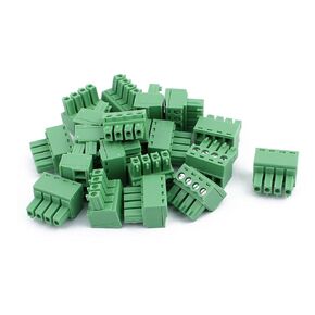 uxcell 20Pcs 300V 2EDGK 3.81mm Pitch 4-Pin PCB Screw Terminal Block Connector