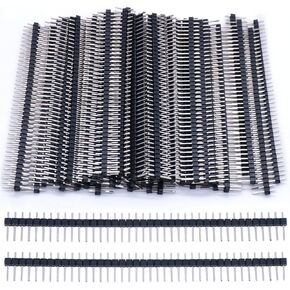 Twidec/50PCS 2.54mm Male Header Pins Connector 40Pin Straight Single Row PCB Board Connector for Electronic Component Circuit Board N-017-50PCS