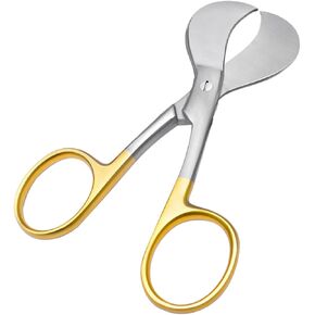 Umbilical Cord Scissors 4'' Gold Handle (USA Pattern) for Veterinary Instruments