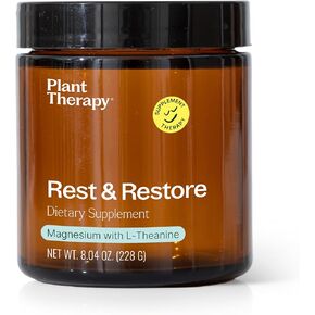 Plant Therapy Rest & Restore Magnesium Powder 8.04 oz (228 g) Promotes a Good Night's Rest, Helps Ease Mind & Body Tension, Supports Healthy Magnesium Levels