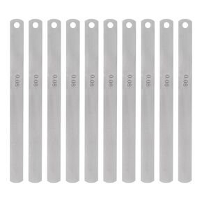 10pcs Mn Steel Feeler Gauge 0.08mm Thickness 150mm Length Metric Filler Thickness Gage Gap Measuring Tool Single Blade