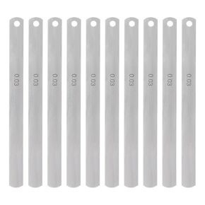 10pcs Mn Steel Feeler Gauge 0.03mm Thickness 150mm Length Metric Filler Thickness Gage Gap Measuring Tool Single Blade