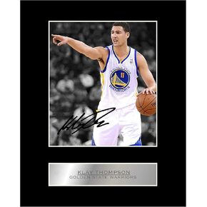 iconic pics Klay Thompson Print Signed Mounted Photo Display Printed Autograph