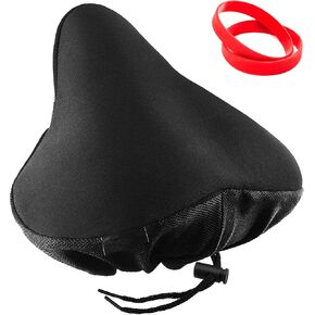 Bike Seat Cushion,Padded Gel Exercise Bike Seat Cover for Women Comfort, 11.5×9.5 inch Extra Wide and Soft Bicycle Seat Cushion for Stationary,Mountain Road Bike