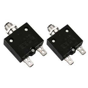 Baomain Circuit breaker Thermal overload switch protector W66-30A 125/250VAC/50VDC Push Button Reset S22 30A (2PCS)