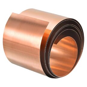 uxcell Copper Sheet Roll, 2000mm x 50mm x 0.2mm 99.9% Pure Copper Strip Metal Foil Plate for Electrical DIY Projects