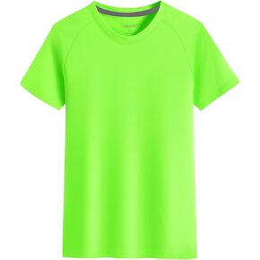 قميص Cabasse Youth Performance بأكمام قصيرة، تي شيرت رياضي سريع الجفاف بعامل حماية من الأشعة فوق البنفسجية 50 للأولاد والبنات in Kuwait