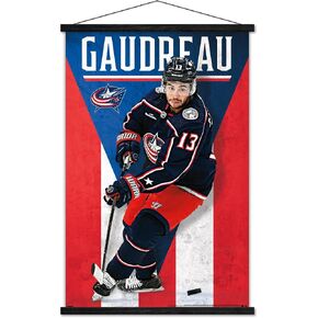 Trends International NHL Columbus Blue Jackets - Johnny Gaudreau 23 Wall Poster, 22.375" x 34", Premium Unframed Version