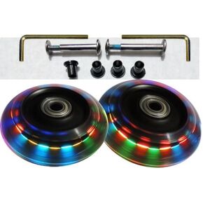 Camilian Luggage Lighted Wheel Set - Mixed Color Lights - 80mm x 24mm Wheel Size