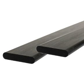 (2) KARBXON - PULTRUDED CARBON FIBER - 6mm X 2mm X 1000mm - Black Flat carbon fiber strips - Pure carbon fibre – Light weight High Strength Carbon Fiber Flat Bars