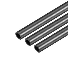 uxcell Carbon Fiber Round Tube 6mm x 4mm x 500mm Carbon Fiber Wing Pultrusion Tubing for RC Airplane Quadcopter 3 Pcs