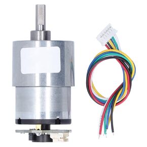 FLEXMAN JGB37‑520 DC12V Gear Motor, Strong Load Capacity Electric Micro Speed Reduction Geared Motor, Metal Gearbox with Encoder for Household Appliances, Automatic Money Counters (333RPM)