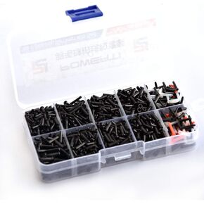 Powerti-Badminton Grommets Universal Badminton Racket Racquet Grommets Eyelets Replacement Stringing Accessories Gear Equipment - Black