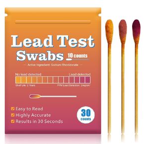 Lead Test Swabs, 30pcs Instant Lead Test Kit, Rapid Home-use Testing for Painted Surfaces, Ceramics, Dishes, Metal, Wood, Quickly Results in 30s