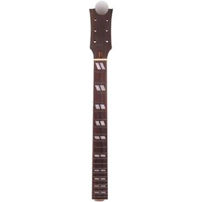 Unfinished Guitar neck 22 fret 24.75 inch Mahogany wood Rosewood Fretboard nice inlay black head Set in heel DIY, L22-0