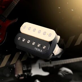 Pickup, humbucker, zebra Tesla PLASMA-7 (PLS-7-ZB-BR)