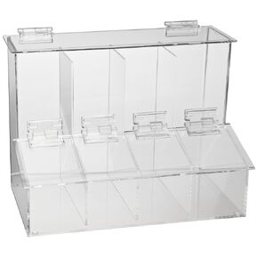 Heathrow Scientific HD23404 Workstation Dispensing 4-Place Compartment Bin, 287mm Length x 170mm Width x 217mm Depth