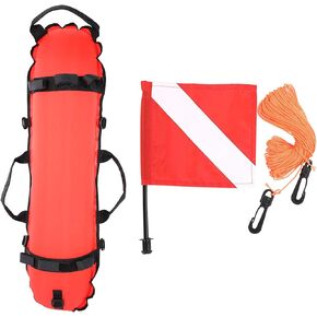 Demeras Diving Float Ball Scuba Inflation Torpedo Buoy Quick Inflates Signal Floater for Safe Training and Scuba Diving