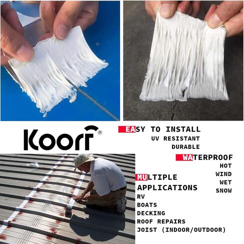 Deck Joist Tape for Decking 1-5/8" x 50' x each 4 Rolls, Non-Skid, Deck Flashing Tape Butyl, Works in any Weather Deck Flashing Tape, 4 Rolls Pack (4, 1-5/8" x 50') in Saudi Arabia