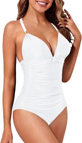 Aqua Eve Tummy Control Swimsuits for Women One Piece Bathing Suit Push Up Slimming Swimwear in Kuwait