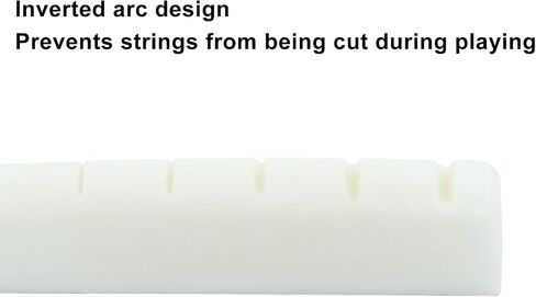 Muertenze 6 String Electric Guitar Bone Nut, 42mm Bone Slotted Electric Guitar Nut Flat Bottom for LP Style Electric Guitar Folk Acoustic Guitar White.(Nut: 42 x 4.5 x 3.5mm, 1 Pieces) in Saudi Arabia