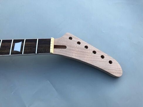 طقم جيتار يمكنك صنعه بنفسك مصنوع من قشرة خشب الماهوجني لهب القيقب 22 فريت 24.75 بوصة مجموعة رقبة رأس الموز في in Kuwait