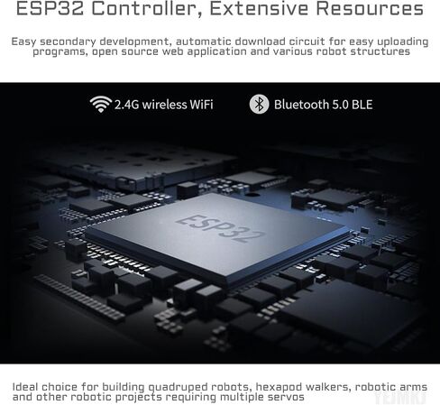 لوحة توسيع محرك سيرفو ESP32 لـ Raspberry Pi 4b 3b+ 3b 2b Zero WH لـ Jetson Nano، وحدة تحكم مؤازرة WiFi/بلوتوث تتحكم في ما يصل إلى 253 خدمة عبر المنفذ التسلسلي ESP32 in Saudi Arabia