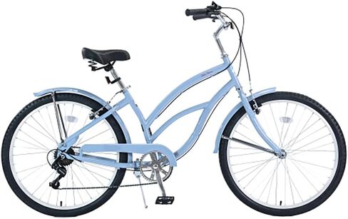 دراجة كروزر، دراجة شاطئ مقاس 26 بوصة مع فرامل عجلة خلفية أمامية على شكل حرف V، دراجة ذات 7 سرعات مع مصدات أمامية وخلفية، للرجال والنساء لركوب الشاطئ بشكل مريح in Kuwait