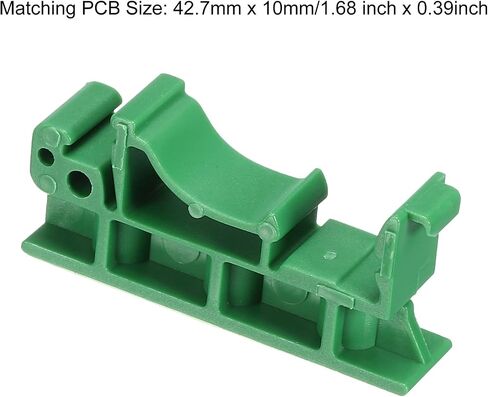 MECCANIXITY PCB DIN Rail Mounting Bracket Carrier Clips, for 35mm DIN Rail Green, 10 Sets in Saudi Arabia