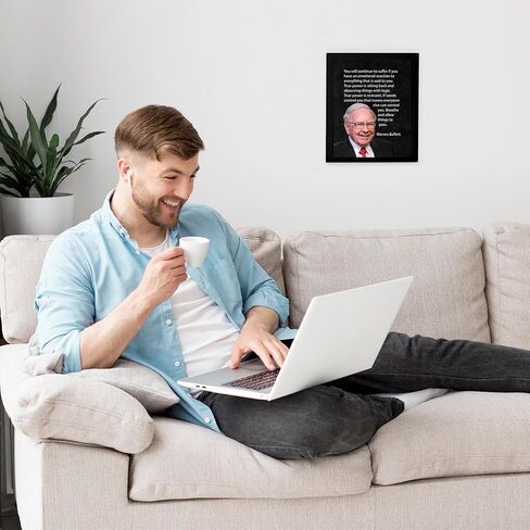 Most People Will Never Be Rich - Inspirational Wall Decor, Modern Warren Buffet Motivational Wall Art Portrait Print, Ideal for Home Decor, Office Decor, Great Gift of Motivation! Unframed - 8x10 in Saudi Arabia