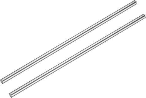 uxcell 2 Pcs Linear Motion Rod Shaft Guide 10mm x 350mm (0.394" x 13.78") Hardened Chrome Plated Steel Linear Rail Rod for 3D Printer, CNC Machine in Saudi Arabia