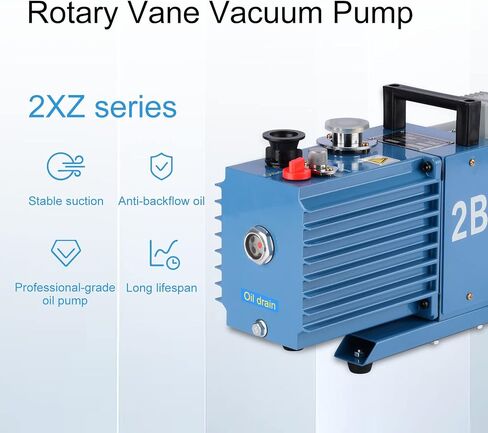 stonylab Single Stage Rotary Vane Vacuum Pump, 2L/s Flow Rate Lab One Stage Vacuum Pump with 0.8L Oil Capacity for Laboratory Research, 4.24 CFM in Saudi Arabia
