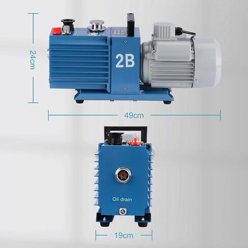 stonylab Single Stage Rotary Vane Vacuum Pump, 2L/s Flow Rate Lab One Stage Vacuum Pump with 0.8L Oil Capacity for Laboratory Research, 4.24 CFM in Saudi Arabia