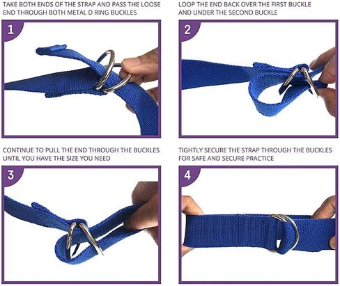 5-Pack Yoga Exercise Adjustable Straps 8Ft OR 10Ft with Durable D-Ring for Pilates & Gym Workouts Yoga Fitness | Hold Poses, Stretch, Improve Flexibility & Maintain Balance in Saudi Arabia