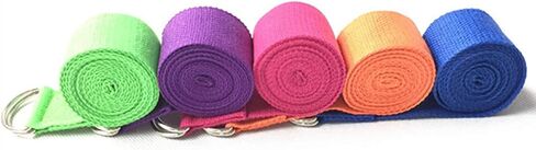 5-Pack Yoga Exercise Adjustable Straps 8Ft OR 10Ft with Durable D-Ring for Pilates & Gym Workouts Yoga Fitness | Hold Poses, Stretch, Improve Flexibility & Maintain Balance in Saudi Arabia