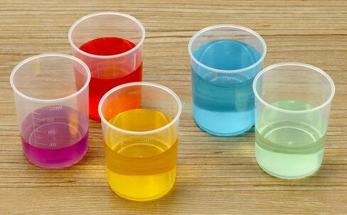 QWORK 100-Pack 100ML Plastic Graduated Measuring Mixing Cups, Measuring Cups 3.4oz 100ml, Reusable Graduated Cups, Liquid Container Beakers for Resin Epoxy Paint Food, Lab Use, Crafting, Cooking in Saudi Arabia