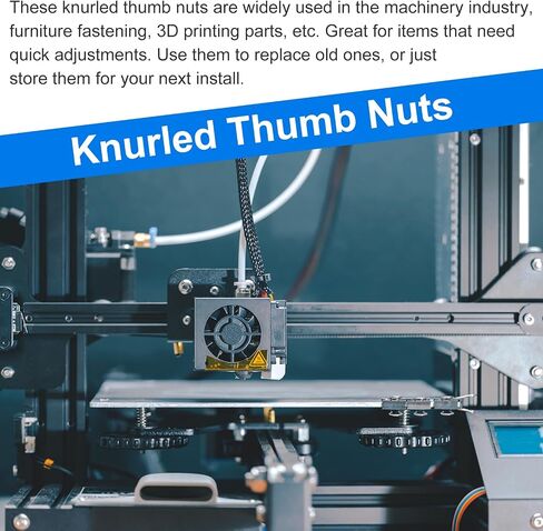 uxcell 1/4"-20 Knurled Thumb Nuts, 1Pcs Carbon Steel High Head Female Threaded Round Grip Knob Locking Nuts Fasteners Nuts, Black in Saudi Arabia