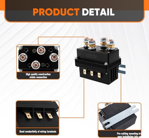 مرحل الملف اللولبي للونش، مرحل الملف اللولبي للونش 12 فولت 500 أمبير للتحكم في الرافعة 8000-15000 رطل ATV UTV 4WD SUV in Kuwait