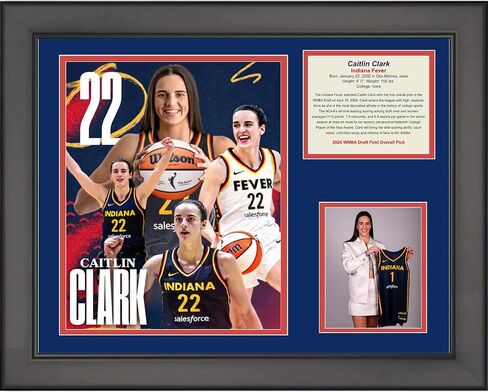 مجموعة صور مجمعة ثلاثية الأبعاد من Caitlin Clark 2024 WNBA Draft 1st الشاملة لكرة السلة مقاس 11 بوصة × 14 بوصة in Saudi Arabia