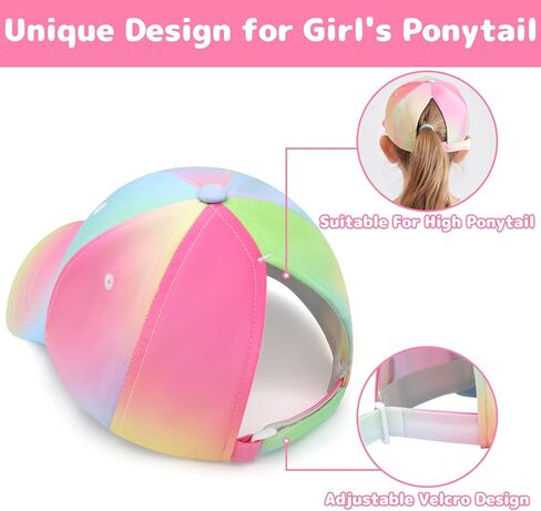 Girls Baseball Hat Ponytail Hat for Kids Baseball Hat Toddler Ball Cap Kids Hats Girls Hat Kids Trucker Hat Kids Cap in Kuwait