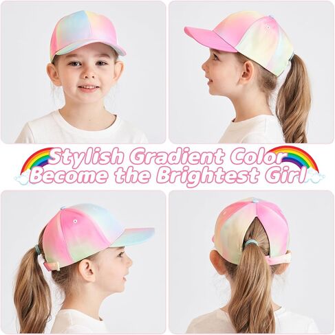 Girls Baseball Hat Ponytail Hat for Kids Baseball Hat Toddler Ball Cap Kids Hats Girls Hat Kids Trucker Hat Kids Cap in Kuwait