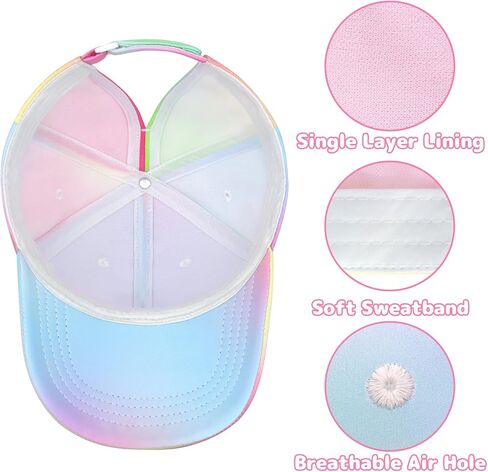 Girls Baseball Hat Ponytail Hat for Kids Baseball Hat Toddler Ball Cap Kids Hats Girls Hat Kids Trucker Hat Kids Cap in Kuwait