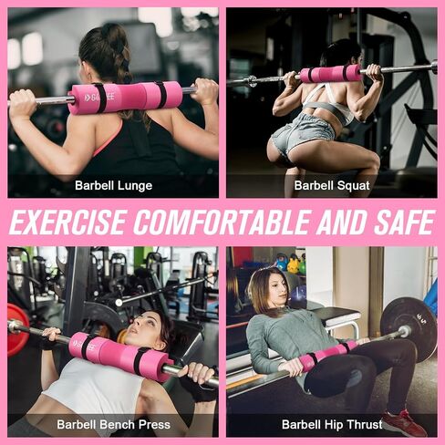 G4Free 7pcs Barbell Pad Set for Squat, Hip Thrusts, Lunges, Leg day, Standard Olympic Bars with 2 Gym Ankle Safety Straps, 3 Hip Resistance Bands, Barbell Pad and Carry Bag in Saudi Arabia