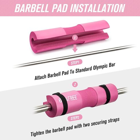 G4Free 7pcs Barbell Pad Set for Squat, Hip Thrusts, Lunges, Leg day, Standard Olympic Bars with 2 Gym Ankle Safety Straps, 3 Hip Resistance Bands, Barbell Pad and Carry Bag in Saudi Arabia