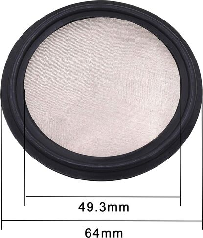 DERNORD 2" FKM Sanitary Gasket w/Stainless Screen - Tri Clamp Clover （Pack of 1） (6 Mesh) in Saudi Arabia